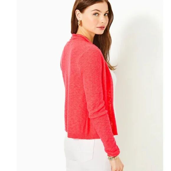 NWT‎ Lilly Pulitzer Faretta Cardigan - Mizner Red, Size XL - Picture 2 of 7